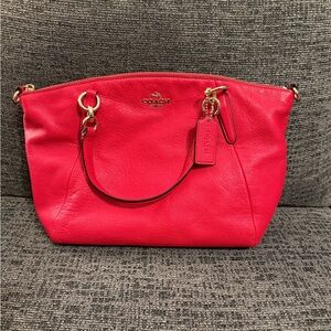 Coach Red Leather small Kelsey Bag